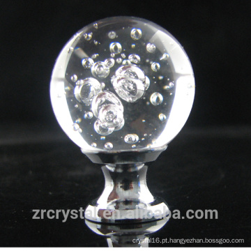 bola de cristal de vidro de bolhas de alta qualidade lidar com botões de empurrar puxar para o armário, armário, gaveta e armário